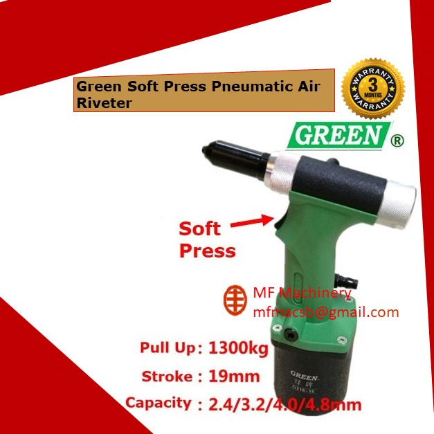 Mf Heavy Duty Light Weight Green Pneumatic Air Hydraulic Riveter Rivet ...