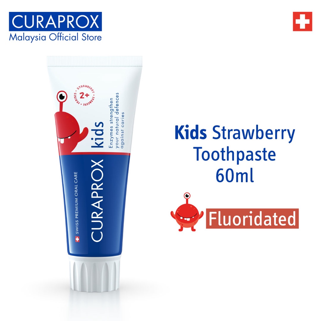 CURAPROX Toothpaste for Kids - Strawberry (60 ml) - Fluoride | Shopee ...