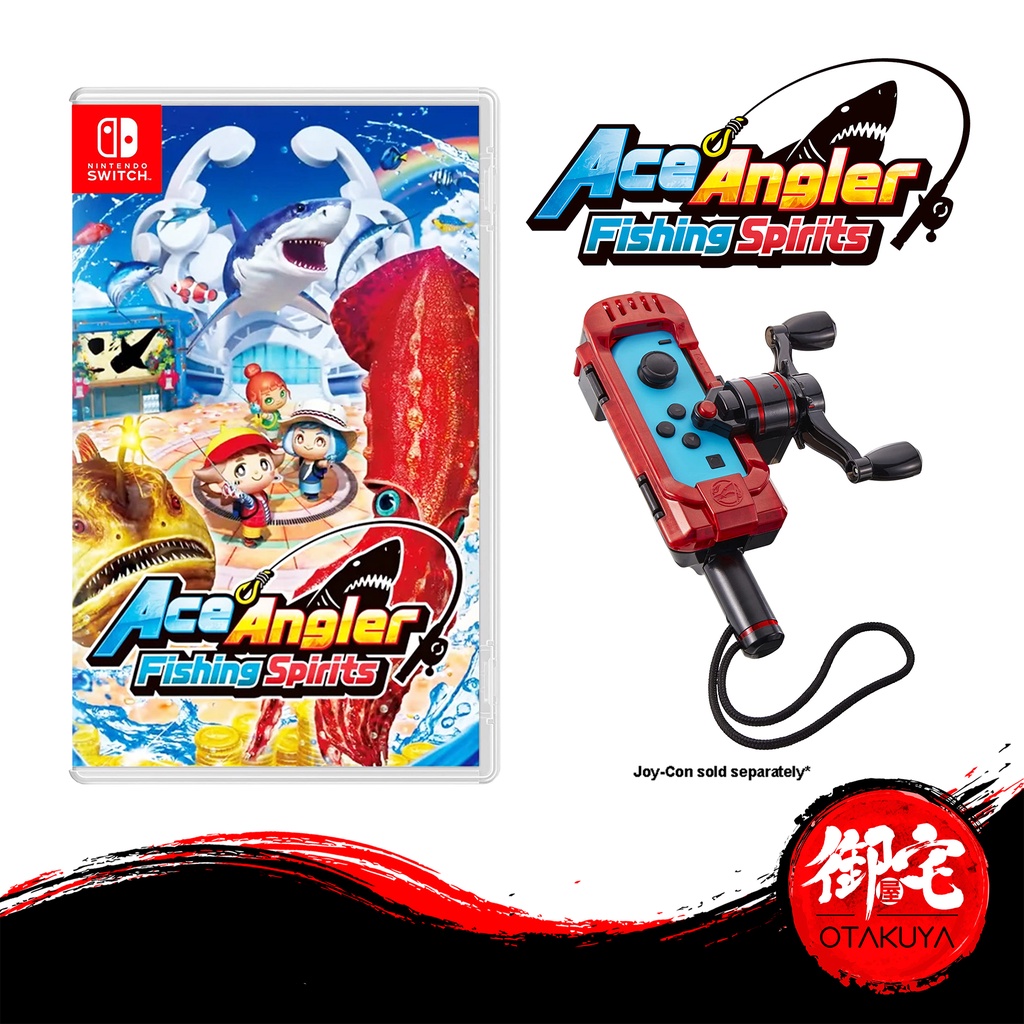 Nintendo Switch Ace Angler Fishing Spirits + Rod Controller Bundled Edition  (English Version)