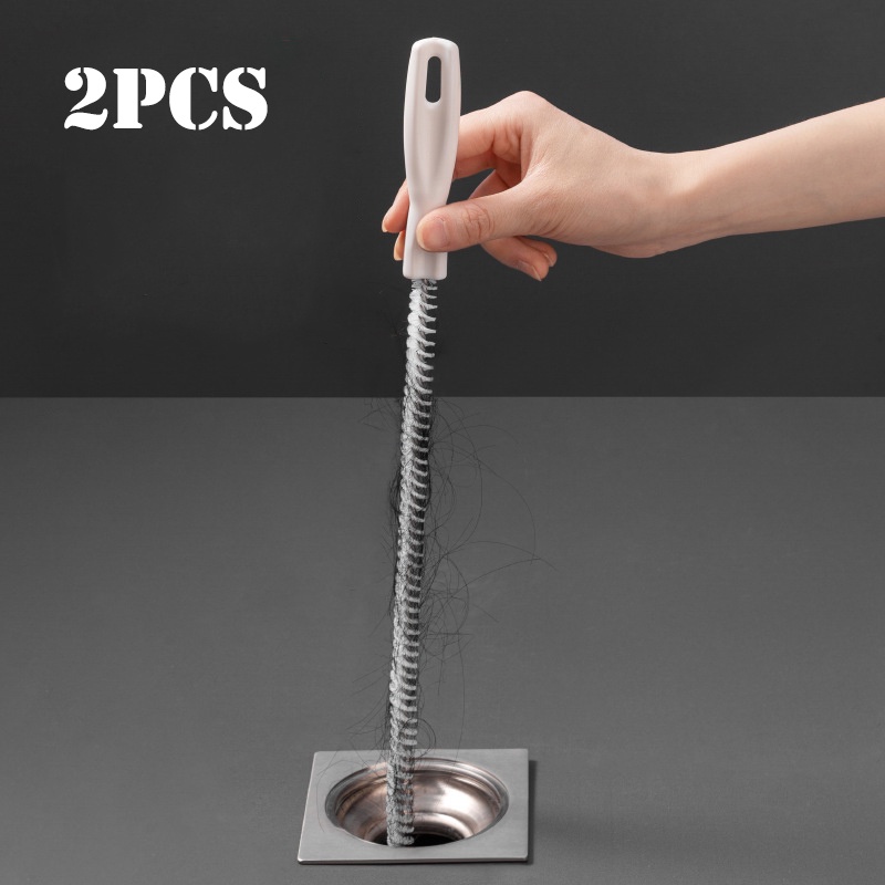 1/2pcs Super long Pipe Dredging Brush Bathroom Hair Sewer Sink Cleaning ...