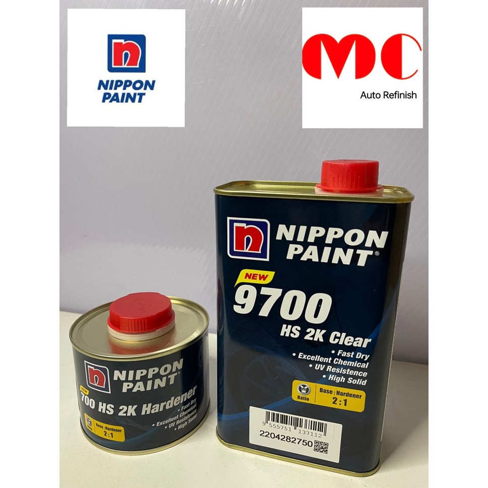 Nippon Paint 9700 2K Clear Coat With Hardener Shopee Malaysia