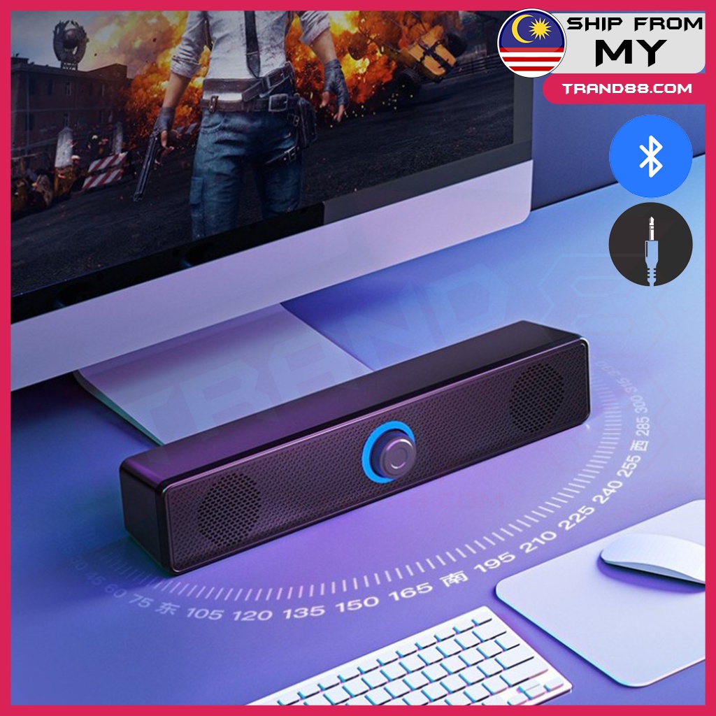 Trand88 Portable USB Mini Speaker Soundbar for PC Computer Music Player ...