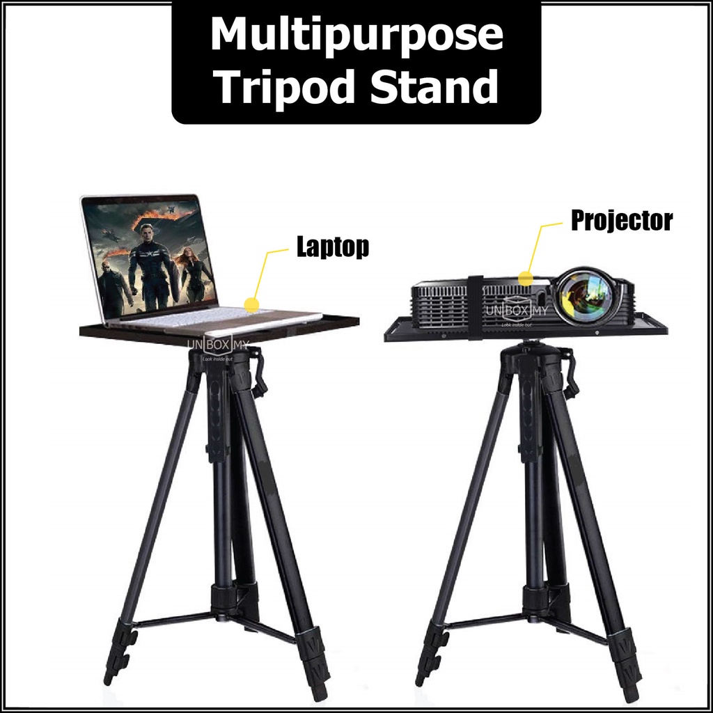 Portable Multipurpose Tripod Projector Stand Mobile Laptop Stand Camera ...