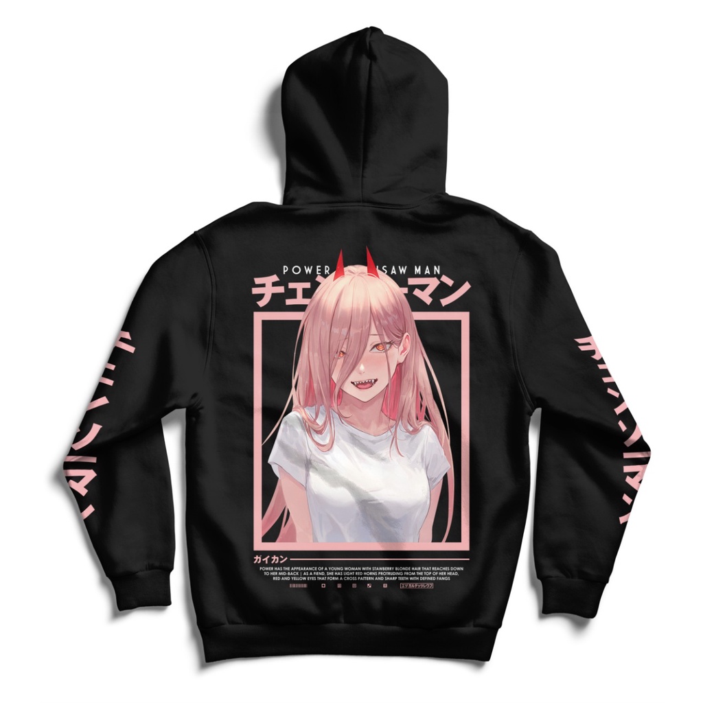 Chainsawman Power V2 Anime Hoodie Jacket Shopee Malaysia