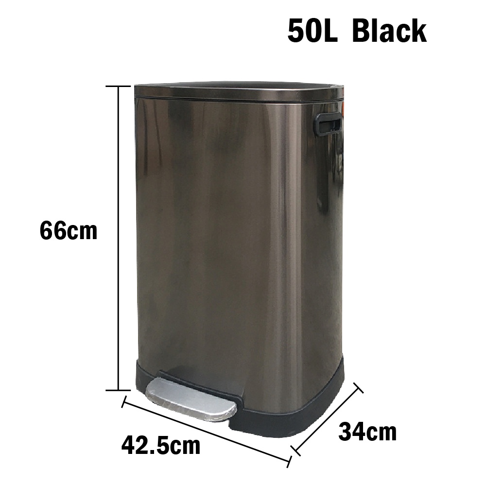 Tong sampah bertutup besar Dustbin kitchen large 50L 30L Pedal smart ...