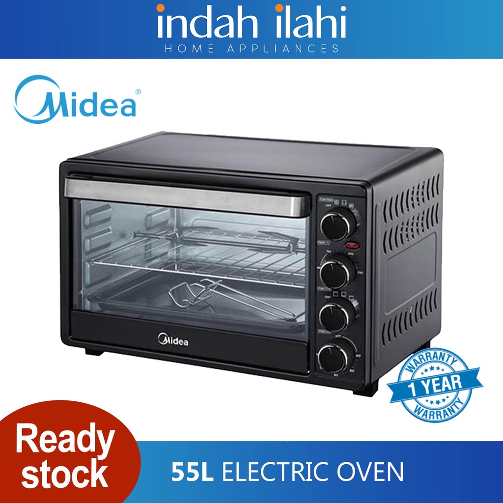 Midea 55L Electric Oven Toaster MEO55RCLBK Shopee Malaysia
