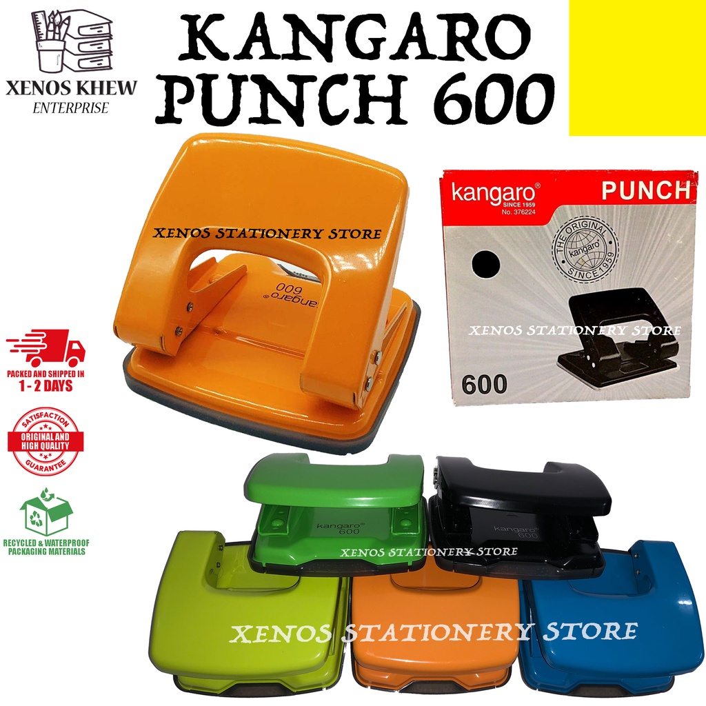 KANGARO PAPER PUNCH 600 / KANGAROO 600 PAPER PUNCH / KANGARO TWO HOLE ...