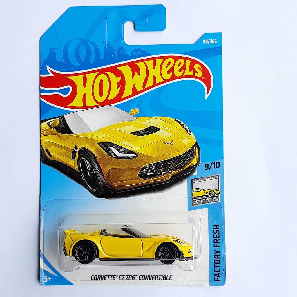 Hot Wheels Corvette C7 Z06 Convertible Factory Fresh Yellow 164 Scale Shopee Malaysia 5764