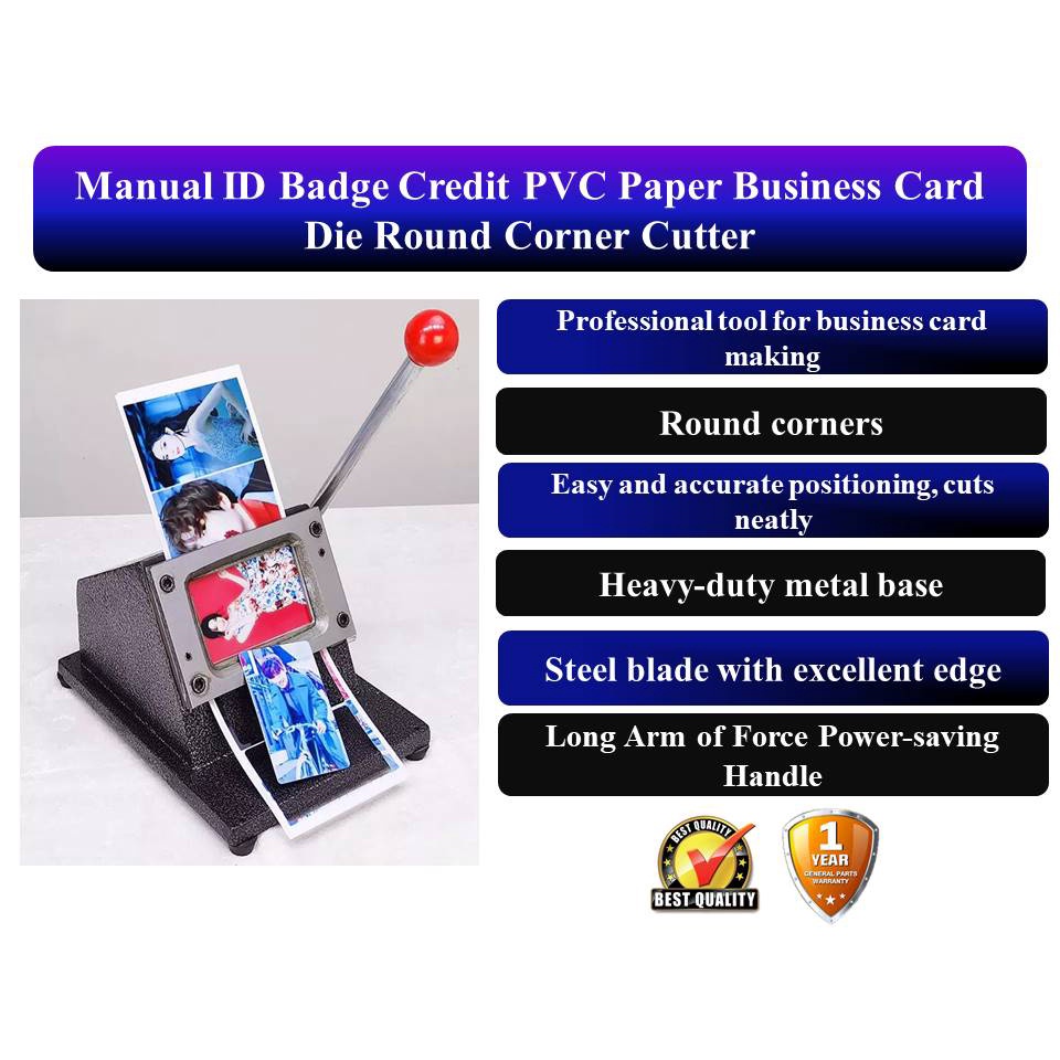 HENVY DUTY PVC ID CARD CUTTER / NAME CARD CUTTER ROUND CORNER [READY ...