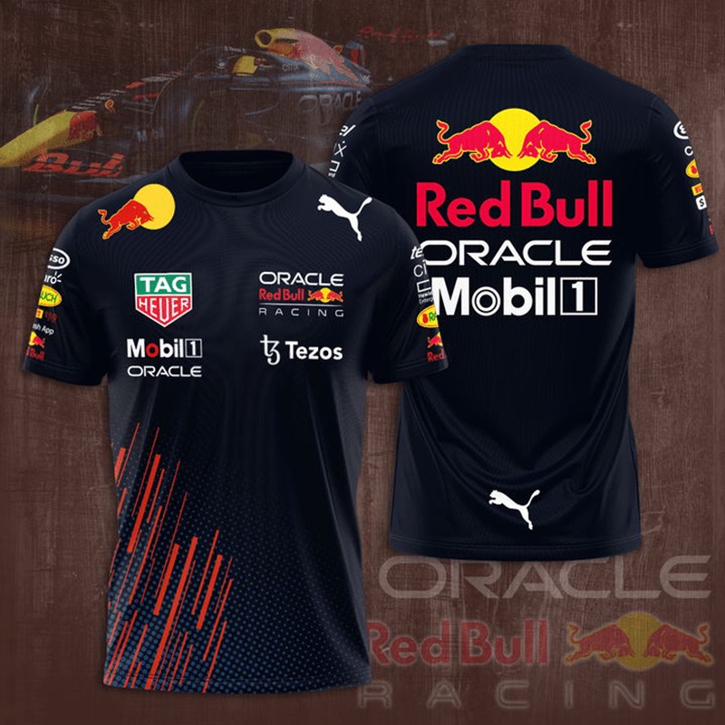 Red Bull F1 Racing Suit Verão F1 Team Men's T-shirt de manga curta ...