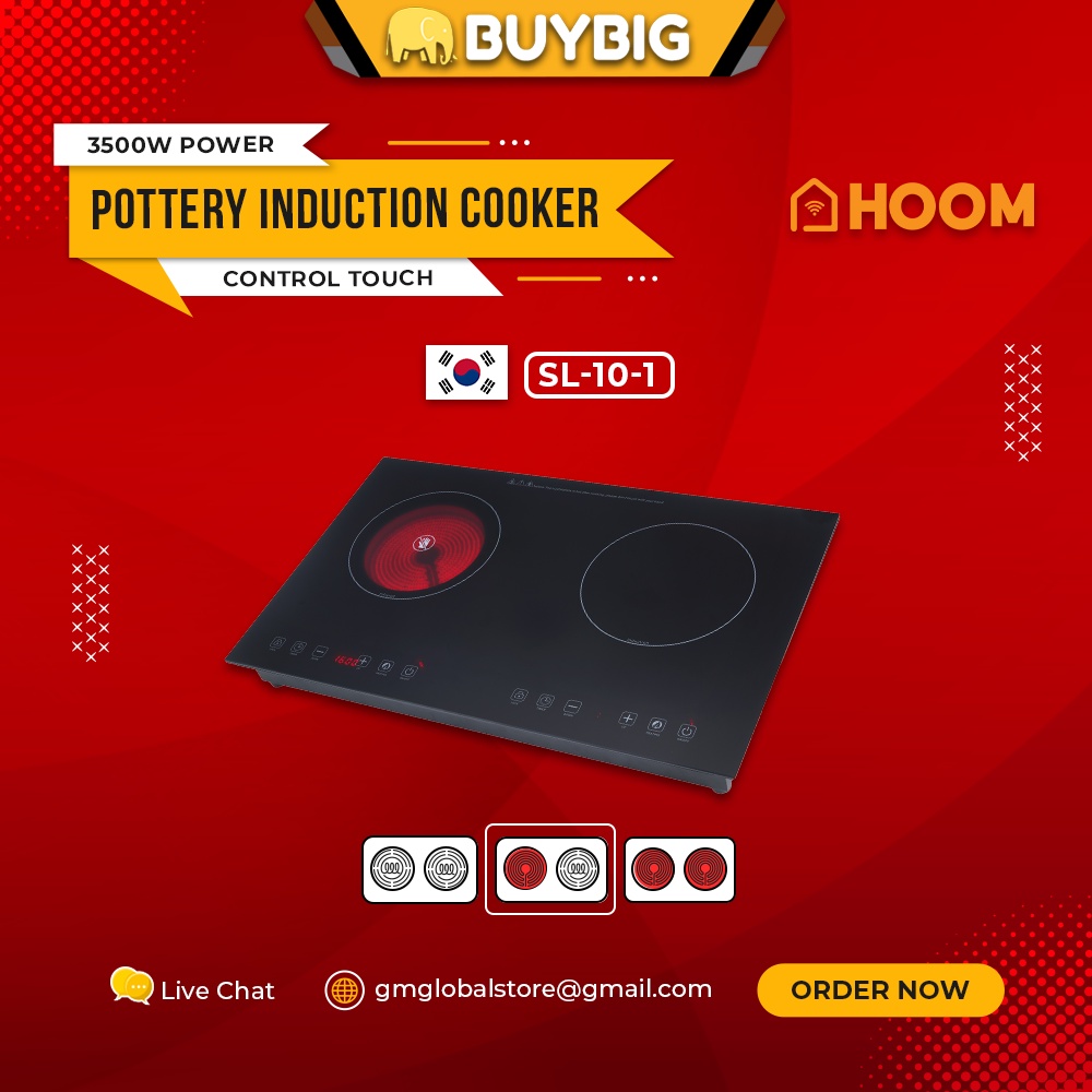 Hoom Multi Induction Cooker 2-in-1 Induction + Ceramic Cooker ...