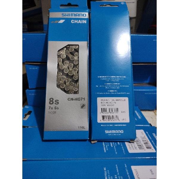 Chaîne Vélo Shimano CN-HG71 HG - 116 Maillons - Homme - Gris - Sport