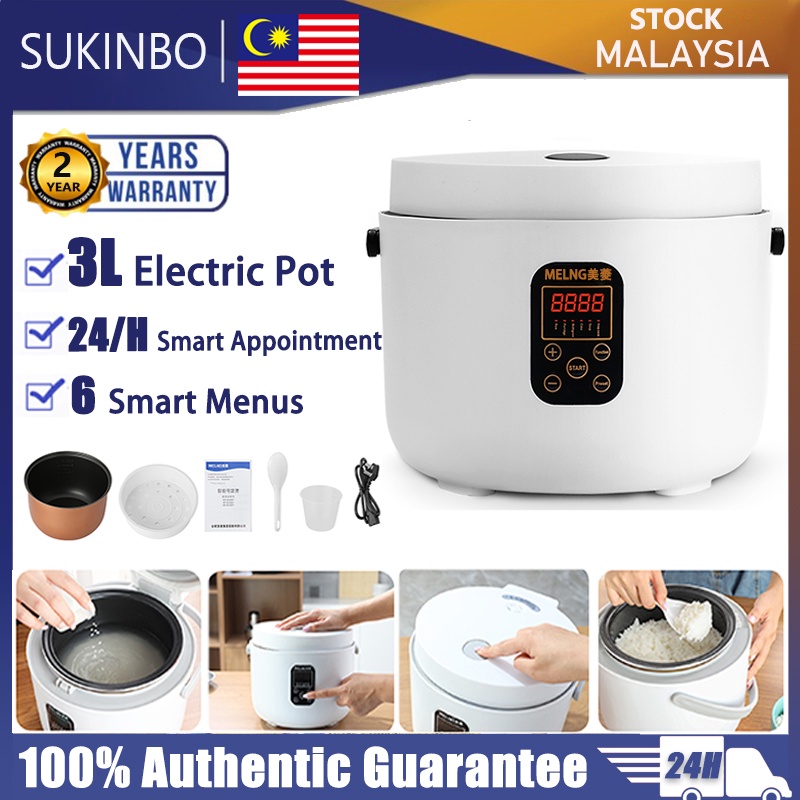 SUKINBO 3L Electric Rice Cooker Smart Rice Cooker 3L Rice Cooker Non