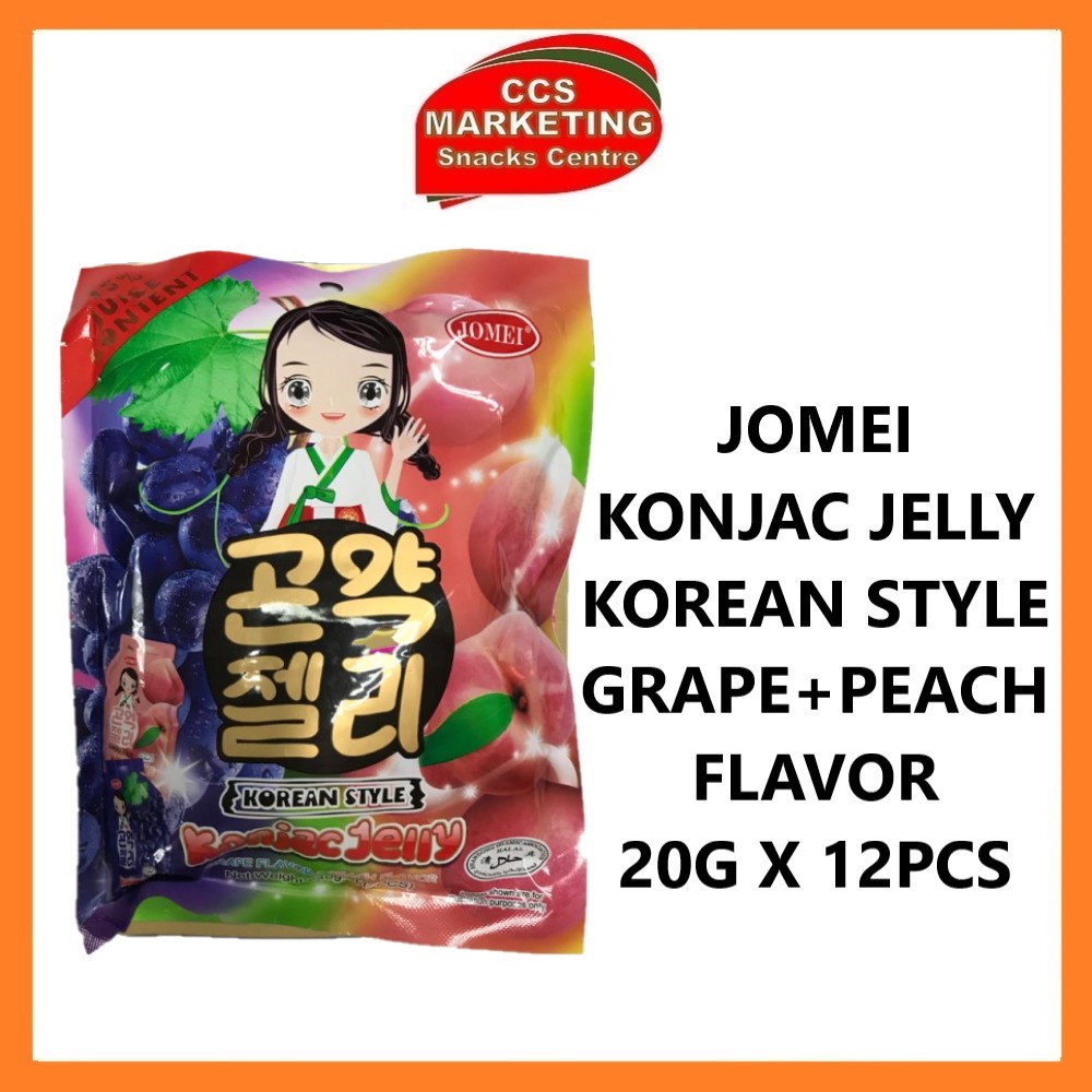 CCS Jomei Konjac Jelly Korean Style Grape + Peach Flavor ( 20g x 12pcs ) Shopee Malaysia