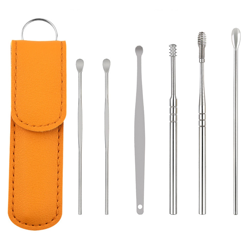 6PCS Ear Cleaner Wax Removal Tool Earpick Sticks Earwax Remover Curette