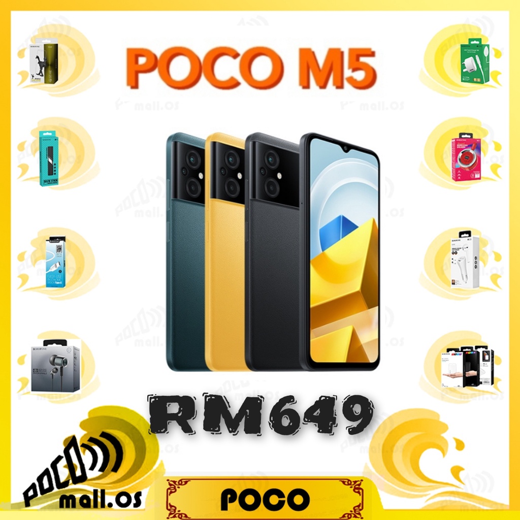 POCO M5 4G 💥6GB+128GB💥 🎁FREE GIFT🎁 100% ORIGINAL XIAOMI MALAYSIA ...