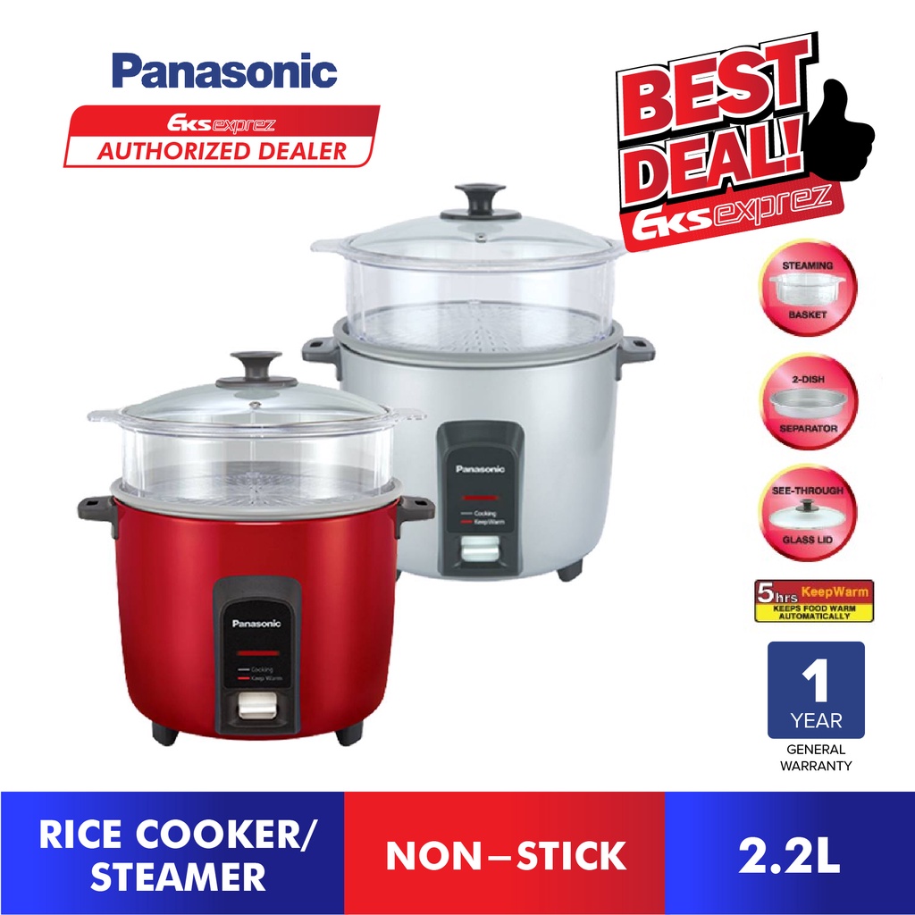 Panasonic Conventional Rice Cooker Steamer 2.2L SRY22FGJLSK / SR