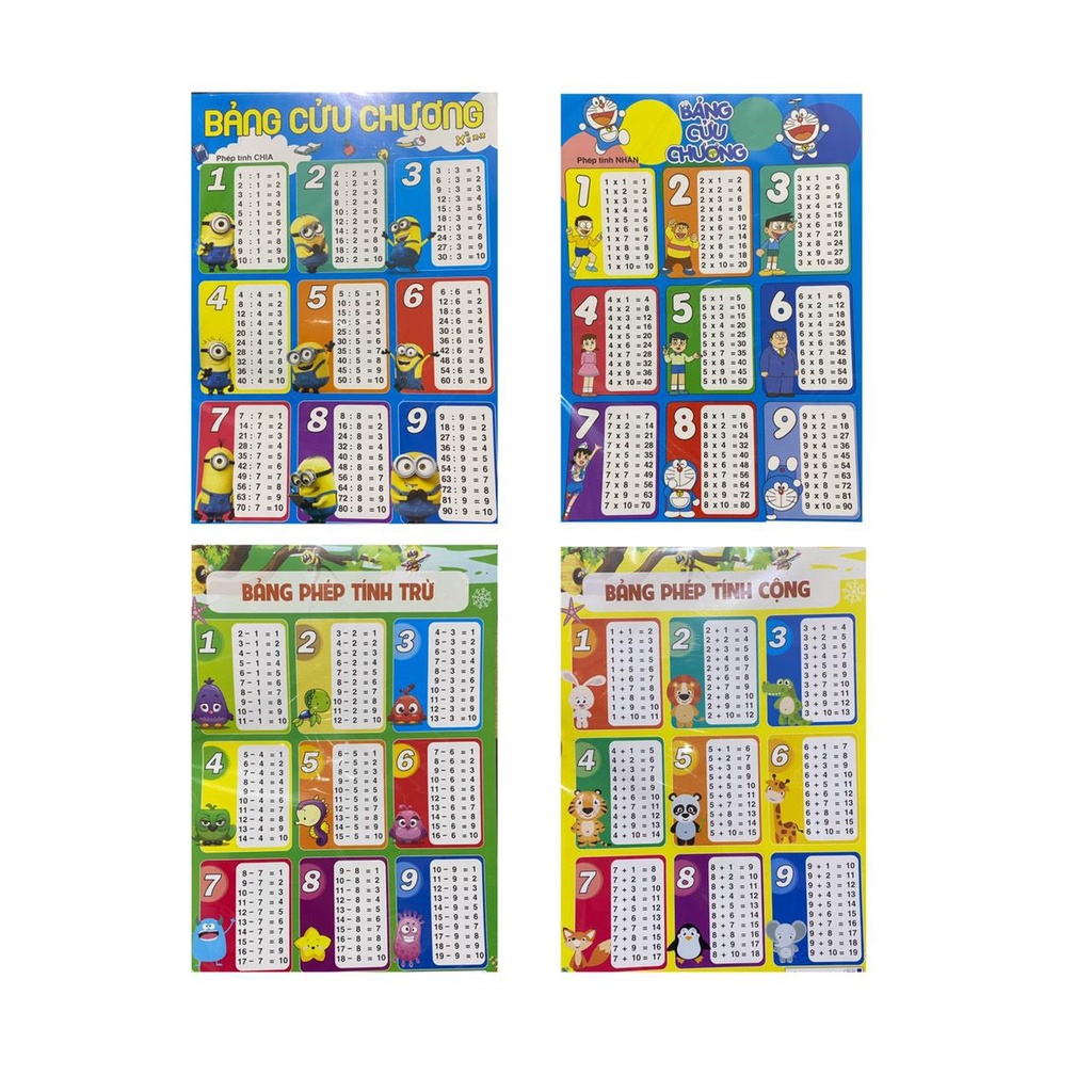 Book combo multiplication and division table addition and