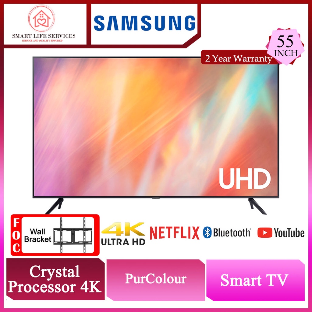 Samsung TV 50AU7000 4K UHD Smart TV 2021 (43" / 50" / 55"/65") 55AU7000