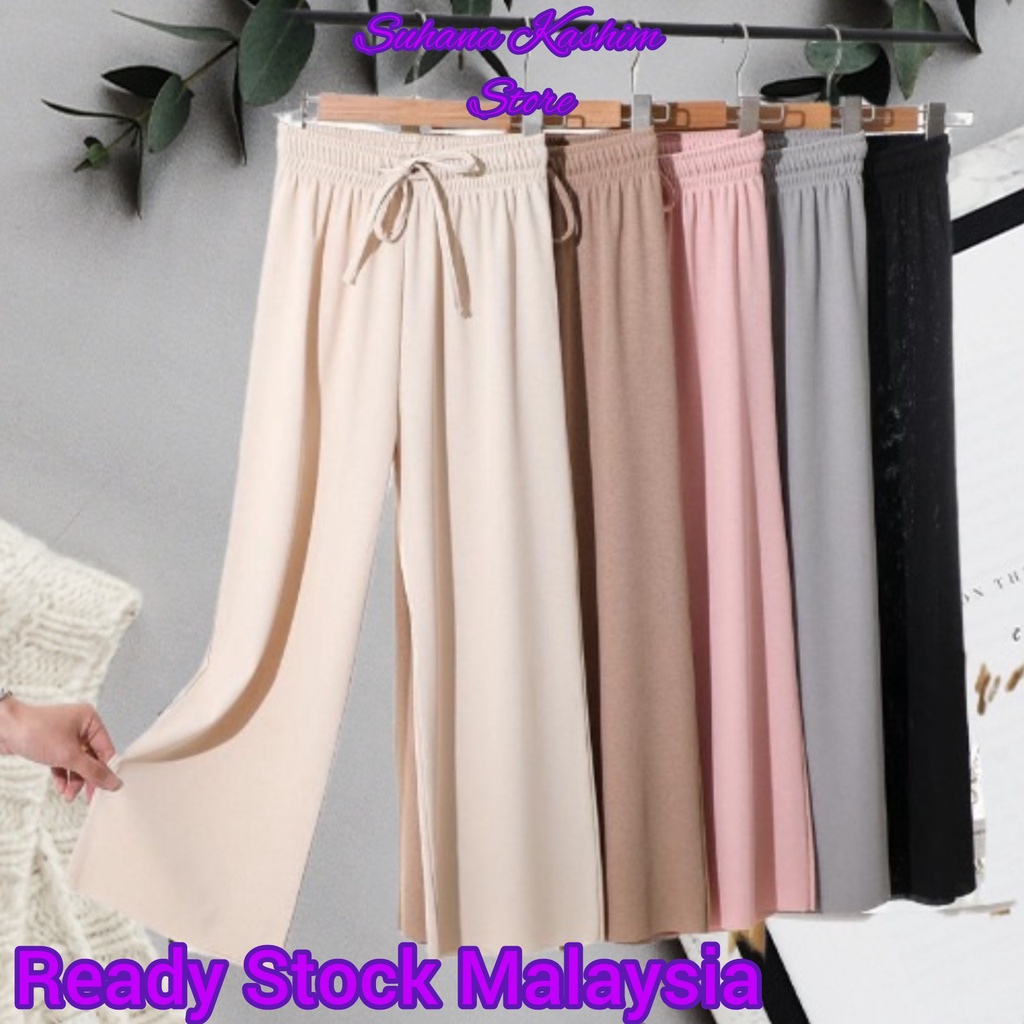 Womens Casual Loose long pants Elastic Waist Cotton Palazzo Pants Women