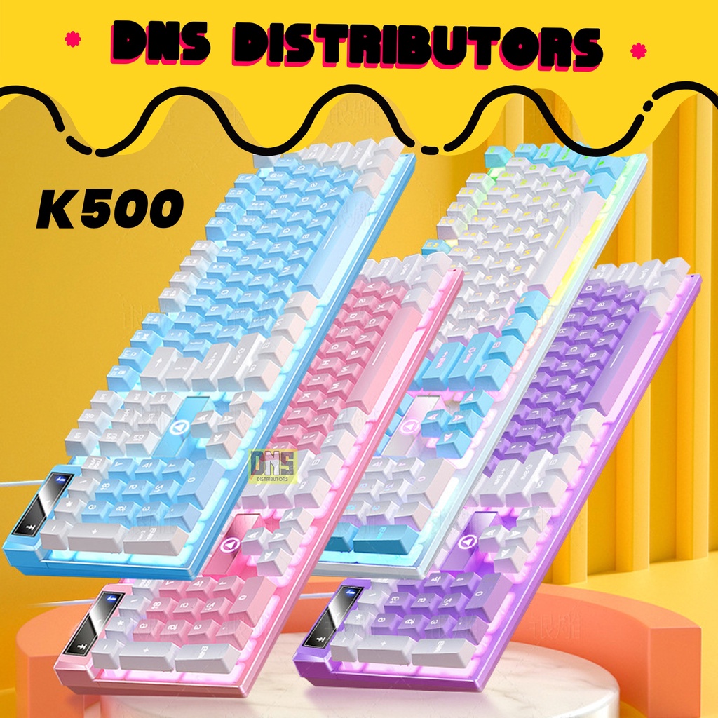 K500 Luminous Backlit Mechanical Gaming Keyboard RGB Light Suspended