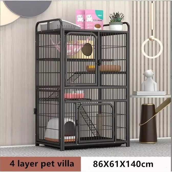 Cat Cage Large Sangkar Kucing Besar 2 3 Tingkat 4 Level Pets Cages Cat ...