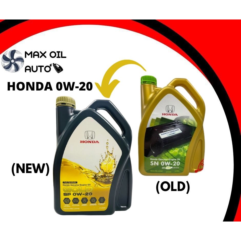 HONDA MINYAK HITAM 0W20 4L ENGINE OIL FULLY SYNTHETIC MINYAK ENJIN