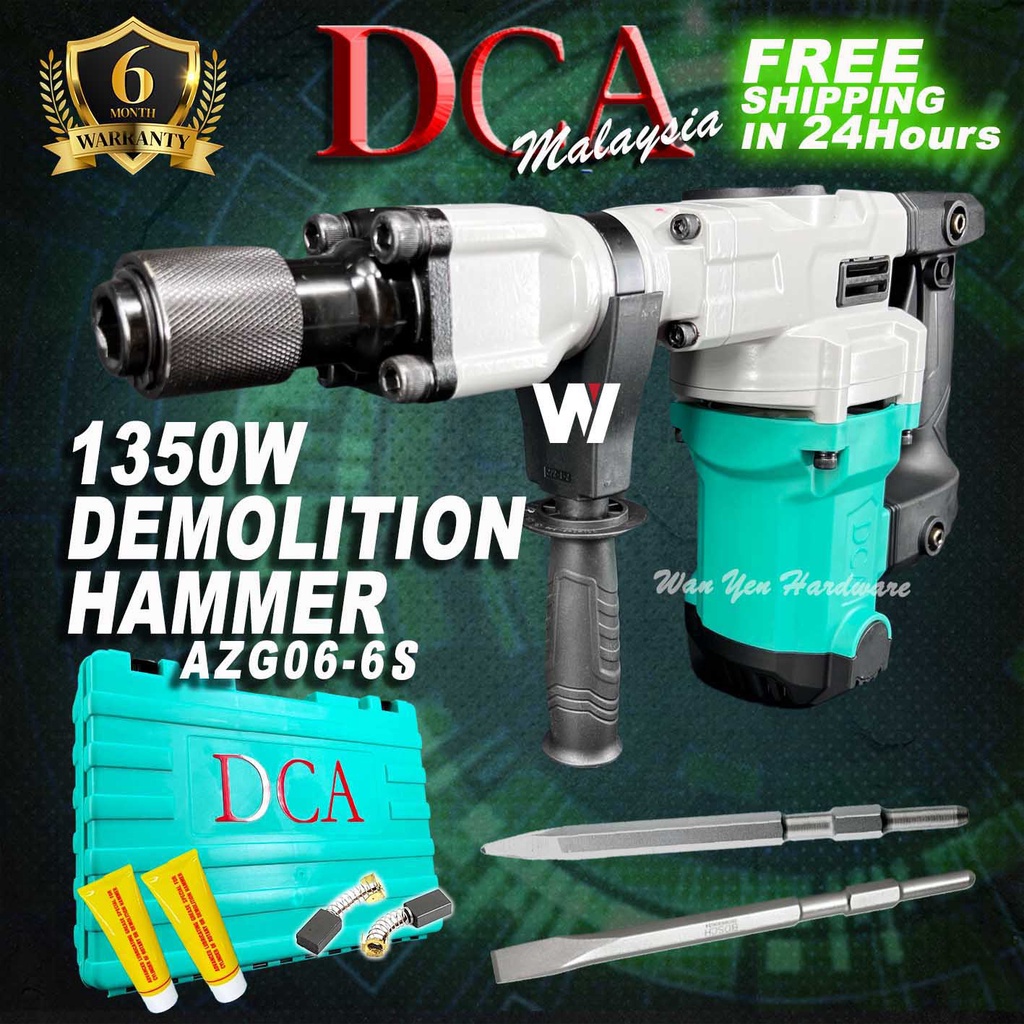 DCA AZG066S 1350W DEMOLITION HAMMER / PERCUSSION HAMMER / BREAKER
