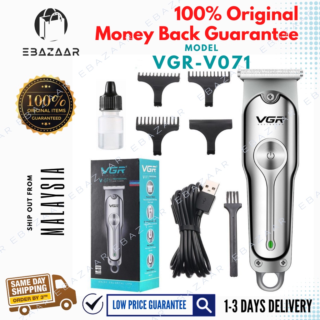 VGR V-071 Zero Adjustable Professional Rechargeable Hair trimmer Metal ...
