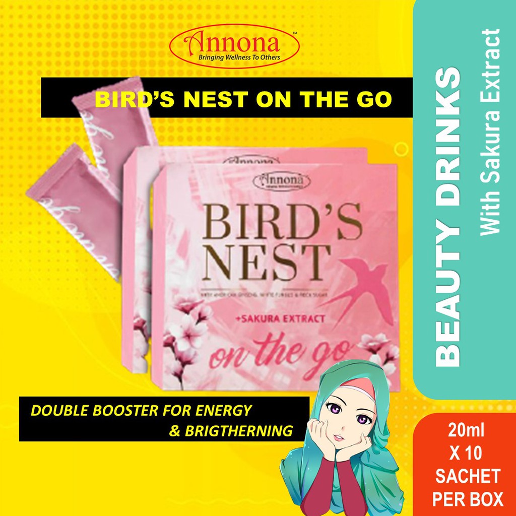 Annona Bird nest drink on the go for glowing fair skin putih hilang