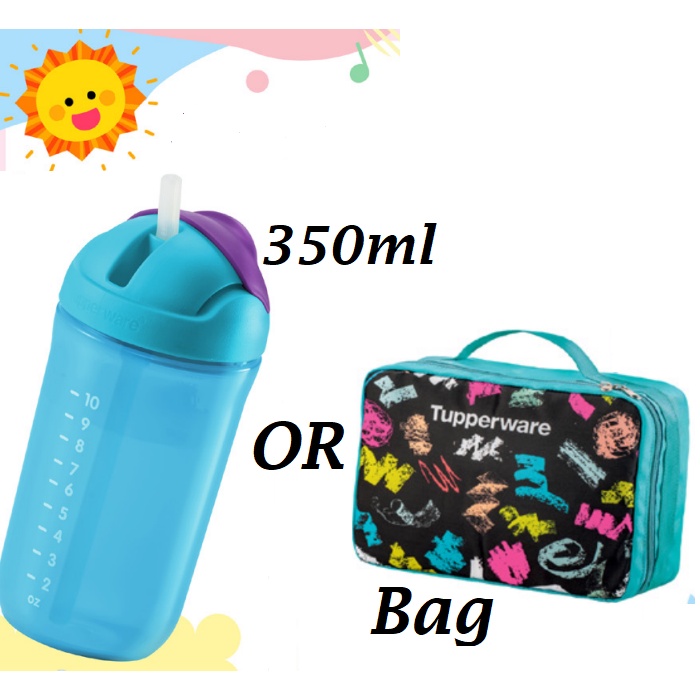 Tupperware Twinkle Straw Tumbler for Kids (400mL, 14oz)