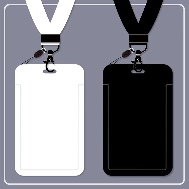 Solid color card cover work card employee badge hanging rope student ...