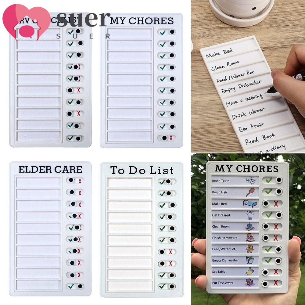 SUEREN Checklist Daily Planner My Chores Reusable Holiday Task Planning ...