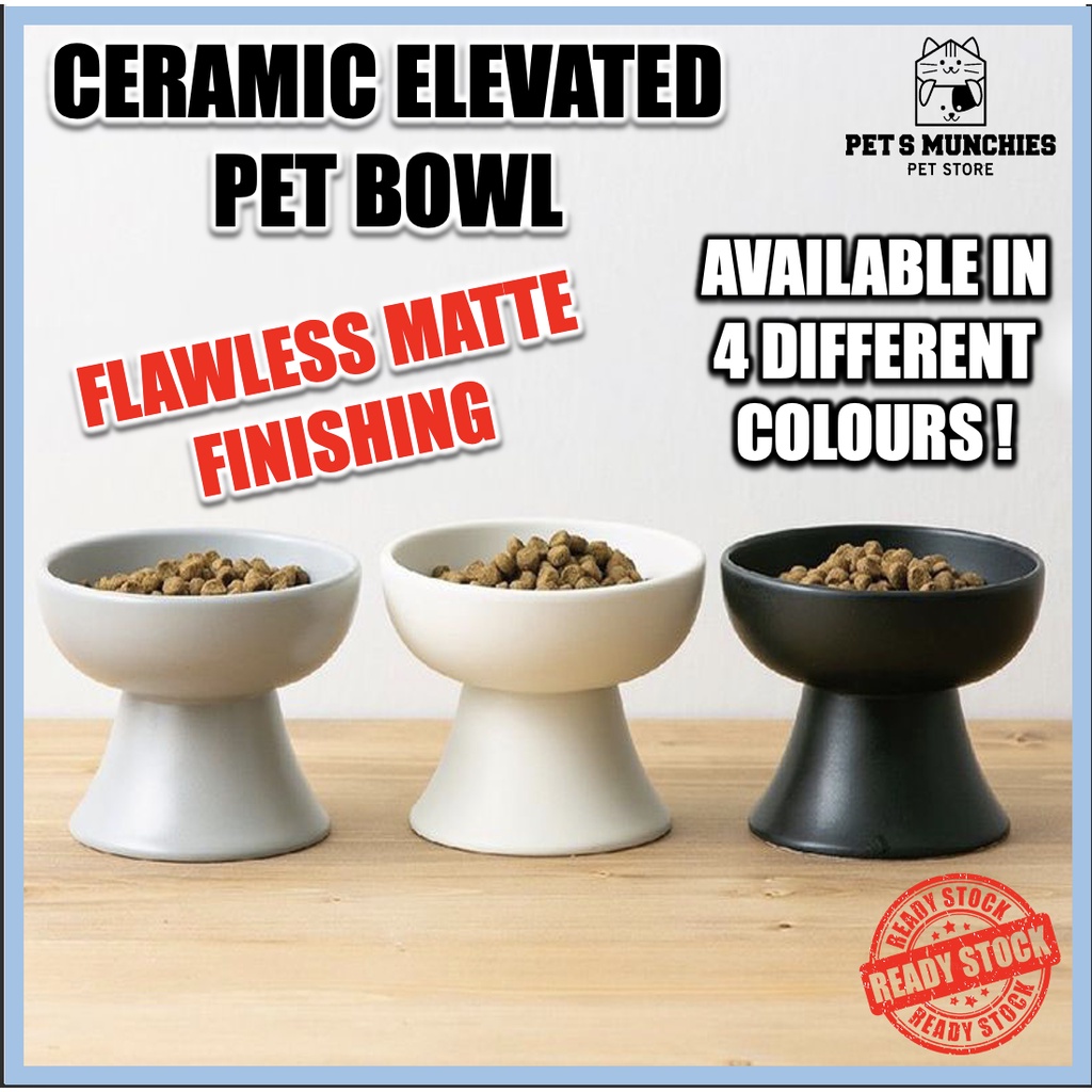 Pet Ceramic Bowls Pet Feeder Bekas Makanan Kucing Seramik Cat Feeder ...