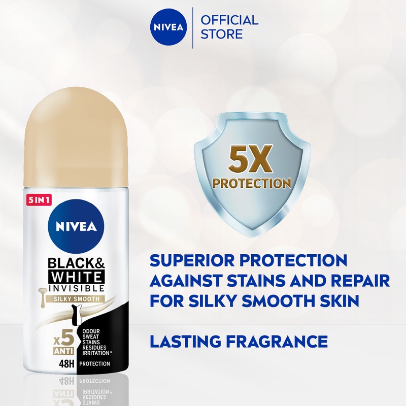 Nivea Deodorant Stick black & white invisible silky smooth 48h
