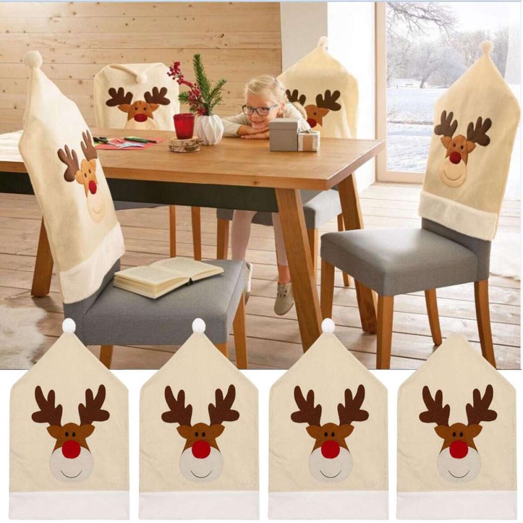 Santa hats for store back of chairs