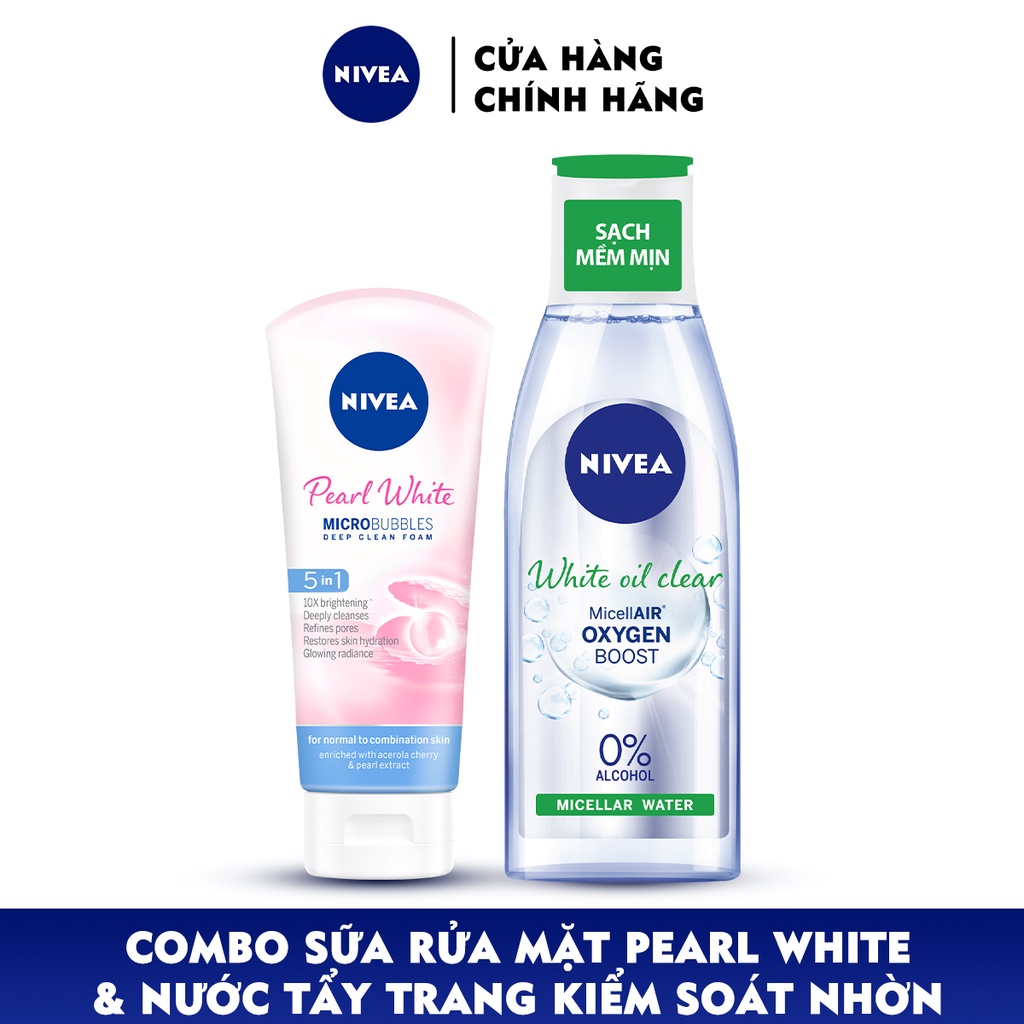 Set of 2 NIVEA Facial Skin Care Pearl White Facial Cleanser (100 g