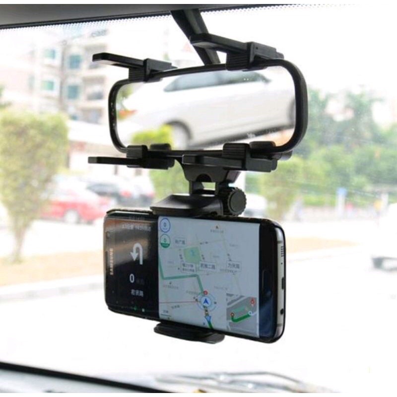 Rear view mirror phone holder discount