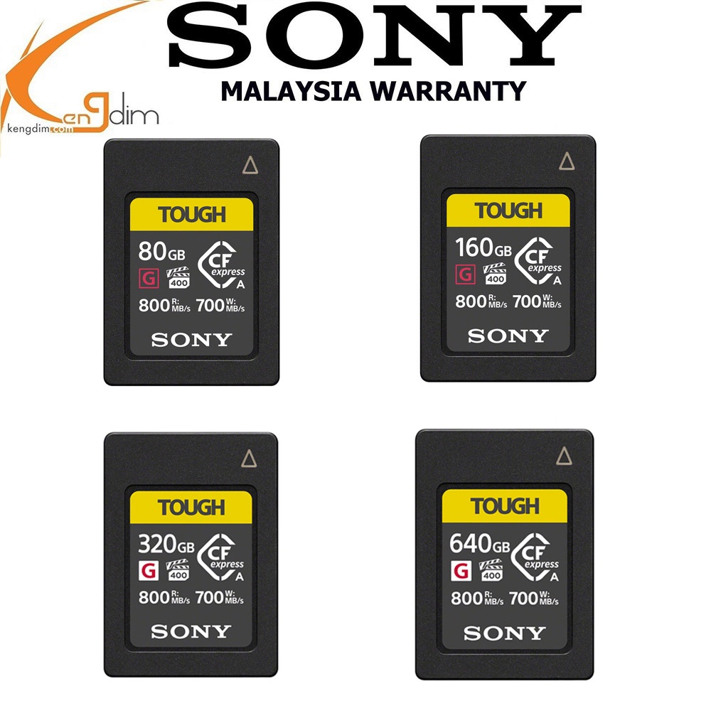 Sony 80GB / 160GB / 320GB / 640GB CFexpress Type A TOUGH Memory Card |  Shopee Malaysia