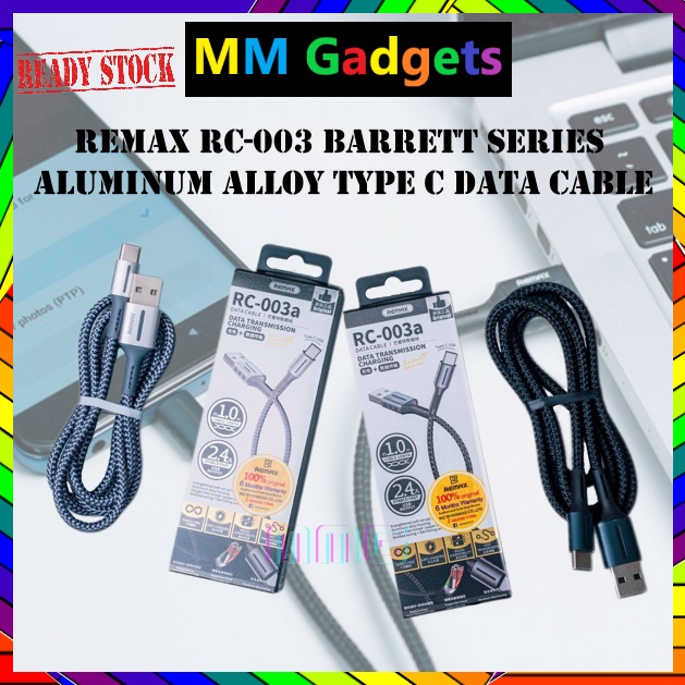 REMAX RC-003 BARRETT SERIES DATA CABLE BRAIDED WIRING ALUMINUM ALLOY ...