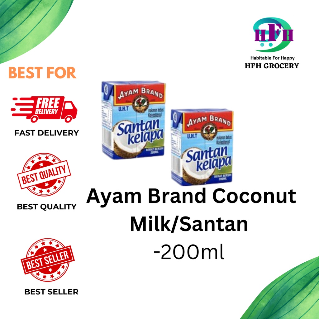 🔥 Ayam Brand Coconut Milk/Santan (200ml x 1 pack)🔥 Shopee Malaysia