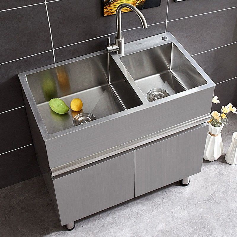 304 stainless steel sink balcony laundry with