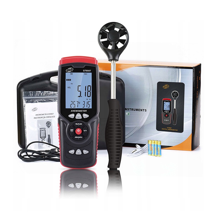 Biozhi GT8907 Handheld Anemometer Wind Temperature Speed Measurement ...