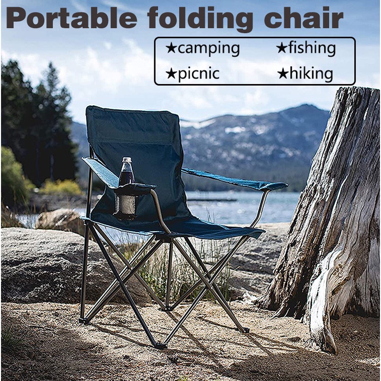 Foldable Chair Canopy Folding Camping Chair Outdoor Fishing Chairs Portable  Beach Chair Kerusi Lipat Kerusi Camping