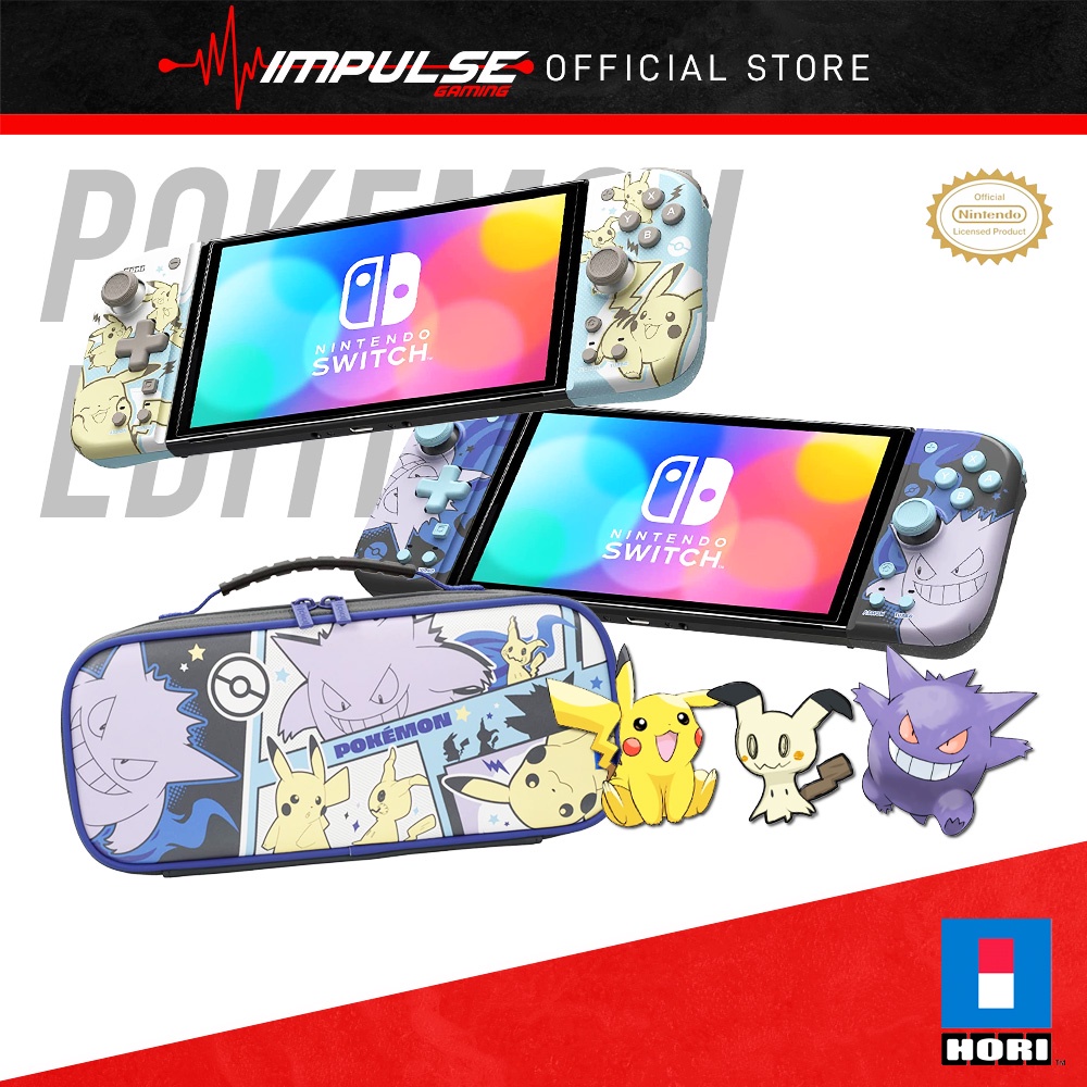 Hori NSW Nintendo Switch Pokemon Pikachu & Mimikyu / Gengar Edition ...
