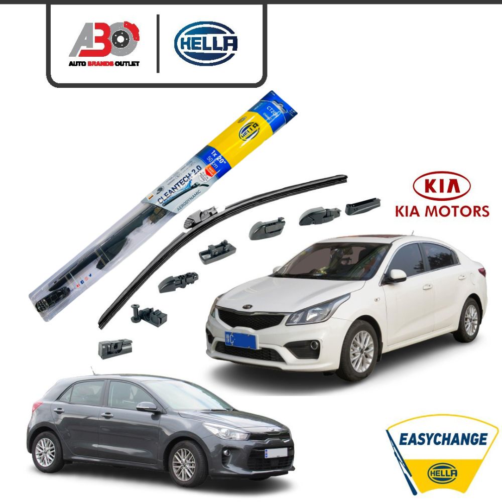 🔥FREE GIFT🔥HELLA Nanotechnology Wiper Blades Set For Kia Rio All Gen