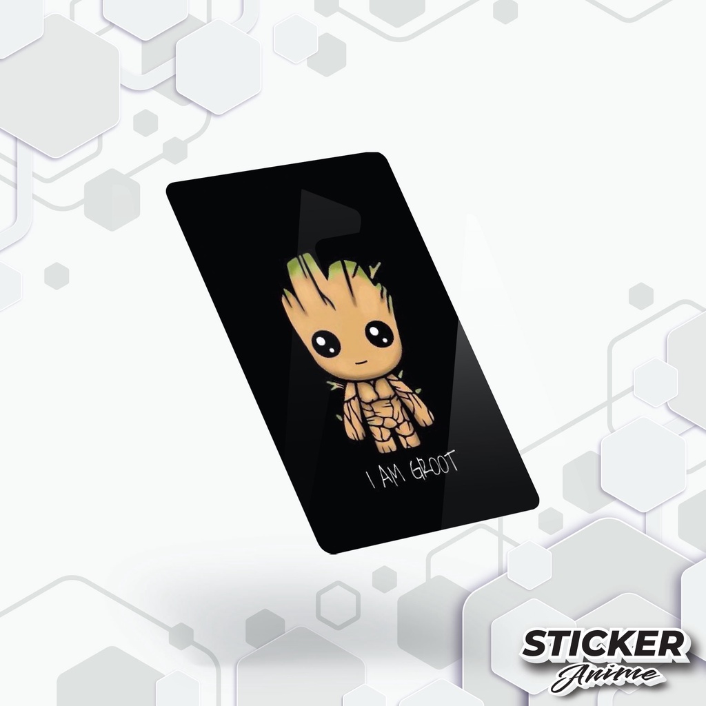 Sticker Anime Guardians of the Galaxy Groot Stiker Card Cover Touch n ...
