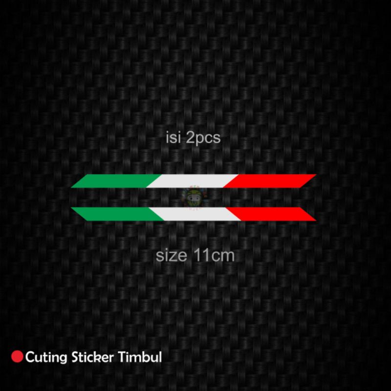Italian flag stickers with 2 right and left lines, cutting stickers ...