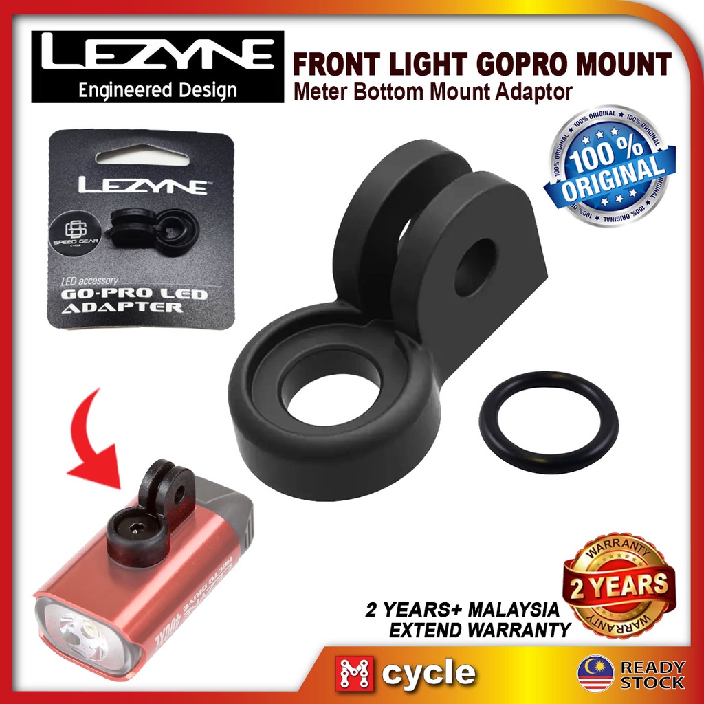 LEZYNE Gopro LED Front light Gopro Adapter Mount Lamp Holder Black Car