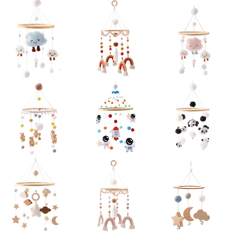 Handmade Baby Mobile Rattles Toys Baby Toys 0-12 Months Carousel Crib ...